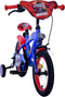 Sonic Prime Kinderfiets - Jongens - 14 inch - Handrem en Zijwieltjes - Blauw Rood