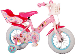 Volare Disney Princess - Kinderfiets - 12 inch - Roze - Inclusief zijwieltjes