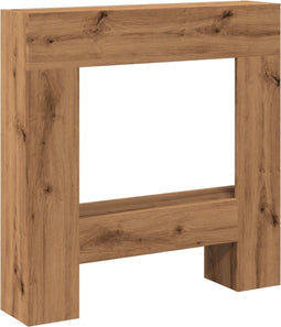 vidaXL - Haardombouw - 81x18x82 - cm - bewerkt - hout - artisanaal - eikenkleurig
