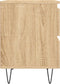 vidaXL - Nachtkastje - 40x35x50 - cm - bewerkt - hout - sonoma - eikenkleurig