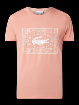 Lacoste - T-shirt - Logoprint - Zalm - M