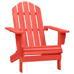 Tuinstoel Adirondack massief vurenhout rood