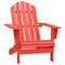 Tuinstoel Adirondack massief vurenhout rood