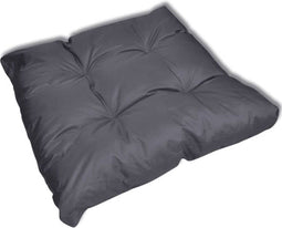 vidaXL - Palletkussen - 80 - x - 80 - x - 12 - cm - stof - grijs