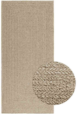 vidaXL - Vloerkleed - ZIZUR - beige - binnen - en - buiten - 100x200 - cm - jute - look