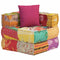 vidaXL - Poef - modulair - patchwork - stof - meerkleurig