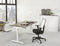 Slinger verstelbaar zit/zit bureau NLST breed 180CM diep 80 cm bladkleur Logan eiken framekleur Zwart (RAL9005)