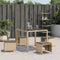 vidaXL - Tuinkrukken - 4 - st - kussens - 41x41x36 - cm - poly - rattan - gemengd - beige