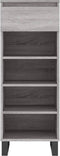 vidaXL - Schoenenkast - 40x36x105 - cm - bewerkt - hout - grijs - sonoma