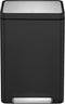 EKO X-Cube - Pedaalemmer - 2x20L Soft Close Fingerprintproof - zwart glanzend mat RVS (2 stuks)
