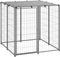 vidaXL - Hondenkennel - 2,42 - m² - staal - zwart