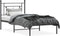 vidaXL - Bedframe - met - hoofdbord - metaal - zwart - 90x200 - cm