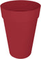 Elho Loft Urban Rond Hoog 42 - Grote Bloempot voor Buiten - Waterreservoir - 100% Gerecycled Plastic - Ø 42.0 x H 56.0 cm - Theater rood