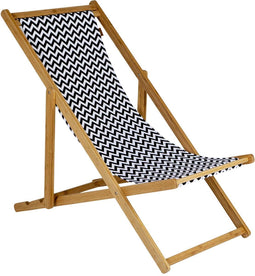 Bo-Camp Soho - Strandstoel - Bamboo frame - Zwart
