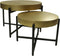 Salontafel - ø70x50/ø50x40- Goud/zwart - Metaal