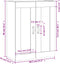 vidaXL - Wandkast - 69,5x34x90 - cm - bewerkt - hout - wit
