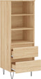 vidaXL - Hoge - kast - 40x36x110 - cm - bewerkt - hout - sonoma - eiken