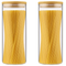 GREEN BEE'S spaghetti voorraadpotten - set van 2 - 1730 ml borosilicaatglas met bamboe deksel (2 stuks)
