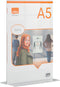 Nobo Premium Plus A5 Vrijstaand Posterframe/Informatiebord - Dubbelzijdig - Transparant Acryl