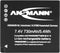 Ansmann 1400-0063 - Accu Li-Ion 730 mAh - Zwart