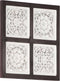 vidaXL - Wandpaneel - handgesneden - 40x40x1,5 - cm - MDF - zwart - en - wit