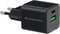 Conceptronic ALTHEA15B - Oplader - 20W 1x USB-A 1x USB-C Snel opladen - Zwart