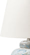 JAMAPA - Tafellamp - Wit/Blauw - Porselein/Linnen