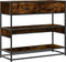 vidaXL - Wandtafel - 90x35x80 - cm - bewerkt - hout - gerookt - eikenkleurig