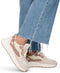 POSH by Poelman CHARLIE - Dames sneakers - Chunky zool 4 cm - Beige met combinatie