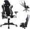 Gamestoel Thomas - bureaustoel racing gaming - ergonomisch - zwart wit