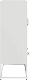 vidaXL - Hoge - kast - 68x39x111,5 - cm - staal - wit