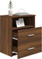 vidaXL - Nachtkastje - 50x32x60 - cm - bruin - eikenkleur