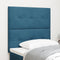 vidaXL - Hoofdbord - met - knopen - - - Donkerblauw - 90 - cm - - - Fluweel