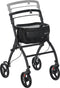Aluminium Rollator Aktiv - Binnenrollator - Opvouwbaar 360° wielen - Zwart