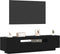 vidaXL - TV-meubel - met - LED-verlichting - Zwart - Eiken - 160x35x40 - cm - Samengesteld - Hout