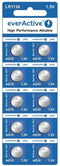 Everactive EVAG10 - Alkaline knoopcelbatterijen - 10x LR1130 LR54 AG10 G10 (10 stuks)