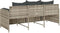 vidaXL - Tuinbank - 3-zits - met - kussens - poly - rattan - lichtgrijs