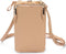 Telefoontasje Dames Crossbody - iMoshion Vegan Lederen Telefoontasje Crossbody - Universeel Schoudertasje telefoon - Beige