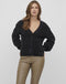 VILA VILAJULI - Oversized V-hals vest - Lange ballonmouwen - Knoopsluiting - Maat XS