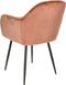 Orville velvet eetkamerstoel Brando roze