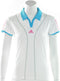 adidas - Women's Barricade Capsleeve Polo - Dames Tennis Polo's - 36 - Wit/LichtBlauw/Roze