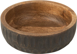 J-Line kom Mango - hout - bruin/zwart - small