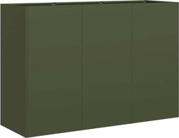 vidaXL - Plantenbak - 120x40x80 - cm - koudgewalst - staal - olijfgroen