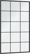 vidaXL - Wandspiegel - 100x60 - cm - metaal - zwart