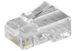 Goobay RJ45 western connector for flat cable, 8-pin - for crimping on telephone flat cable, unshield