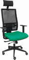 Bureaustoel met hoofdsteun P&C Horna Traslack bali Groen