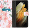 iMoshion Hoesje Geschikt voor Samsung Galaxy S21 Ultra Hoesje Met Pasjeshouder - iMoshion Design Softcase Bookcase - Meerkleurig / Blossom Watercolor