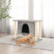 vidaXL - Kattenmeubel - met - sisal - krabpalen - 50 - cm - lichtgrijs