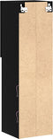 vidaXL - LED - TV-kast - in - Zwart - Eik - 30,5x30x102 - cm - Gelaagd - Hout