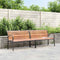 vidaXL - Tuinbank - 231 - cm - hout - en - gepoedercoat - staal - bruin